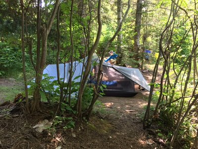 View of Chickenbone Lake from our campsite