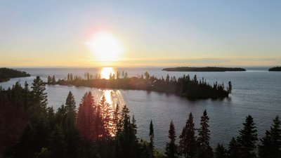 Barnum Island at sunset