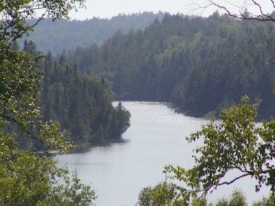 From ridge behind campground