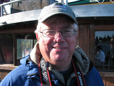 Gerry on the back of the Voyaguer II.  Fall, 2009