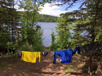 View of our tent in our campsite at West Chickenbone