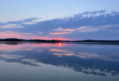 Sunset at Lake Desor