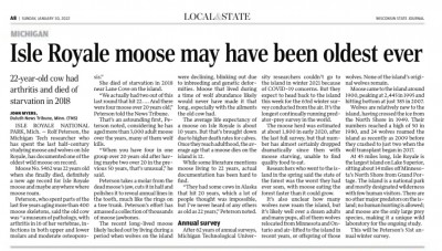 Article appeared in today’s Wisconsin State Journal