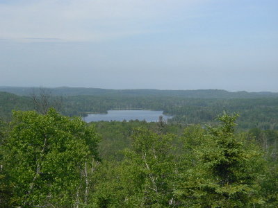 View NW from the Greenstone, probably of Sargent Lake, June 25, 2002