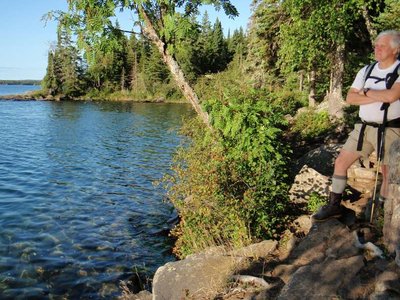 Along the Rock Harbor trail.