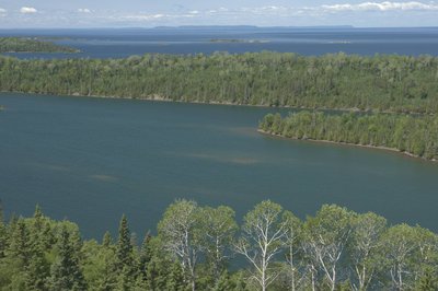 Duncan Bay, the Fingers, and Canada From Lookout Louise