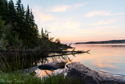 Sunrise from Moskey Basin just outside our shelter